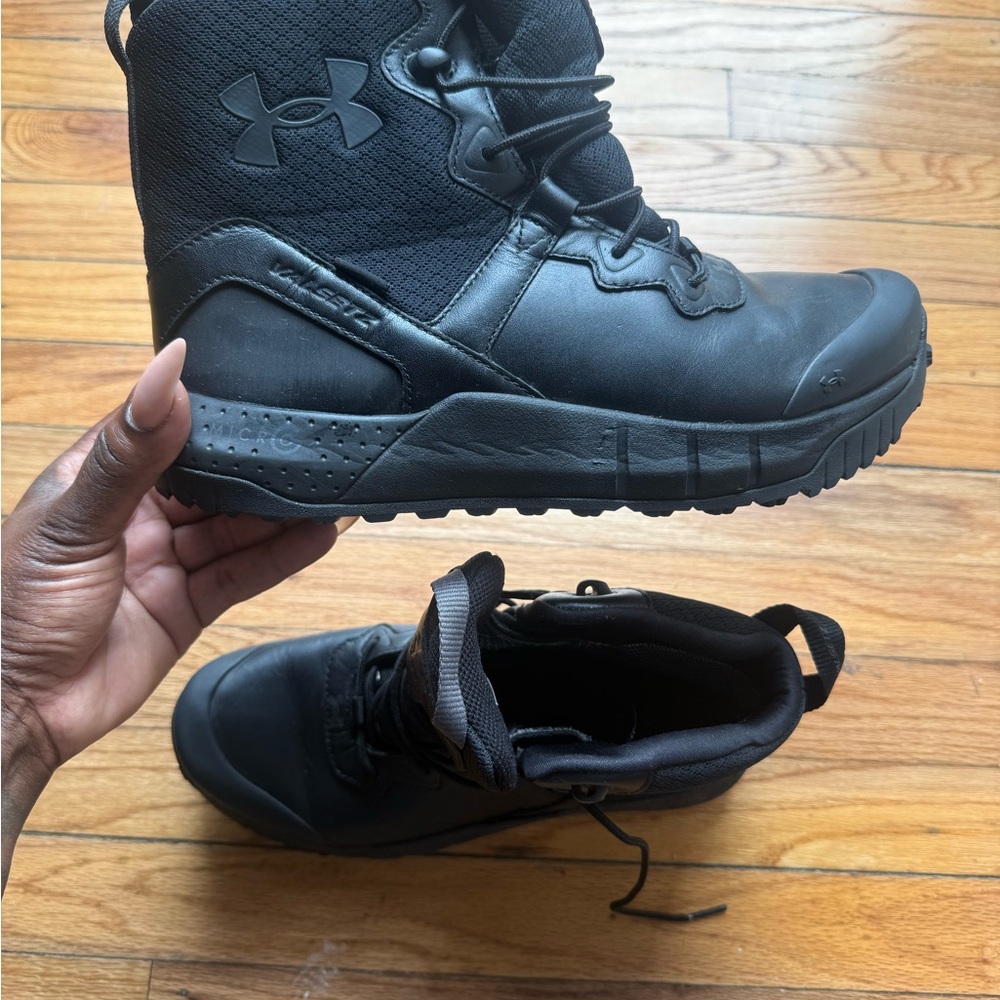 Under Armour Black and Gray Tactical Boots